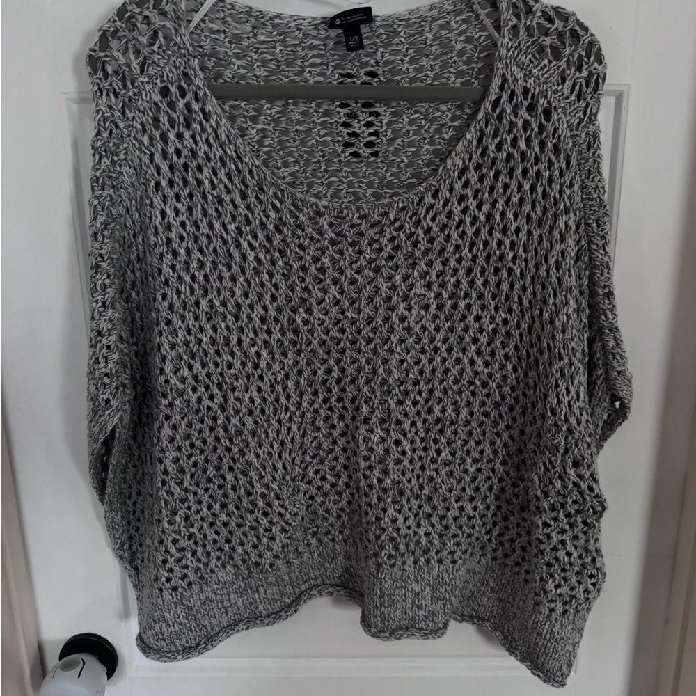 Torrid Gray V-Neck Knit Sweater